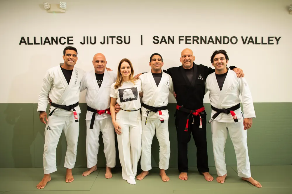 Alliance black belts at the academy
