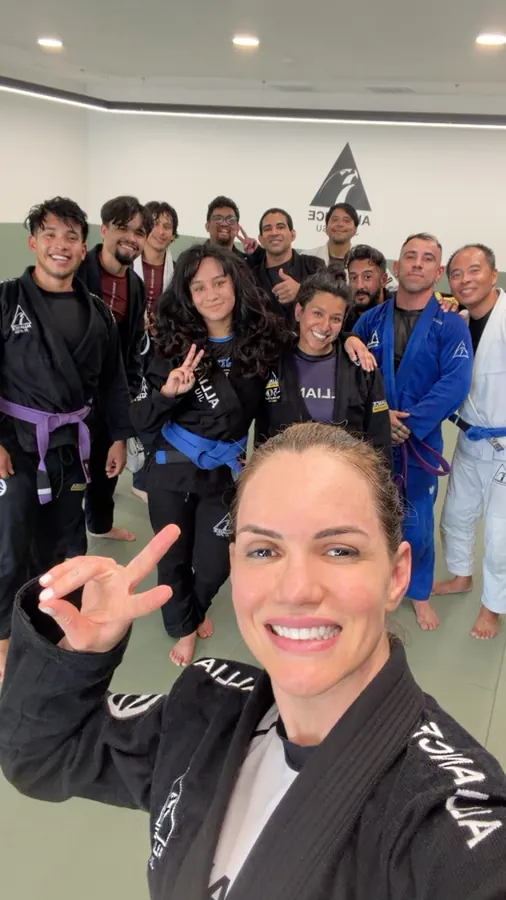 Adult team together after class